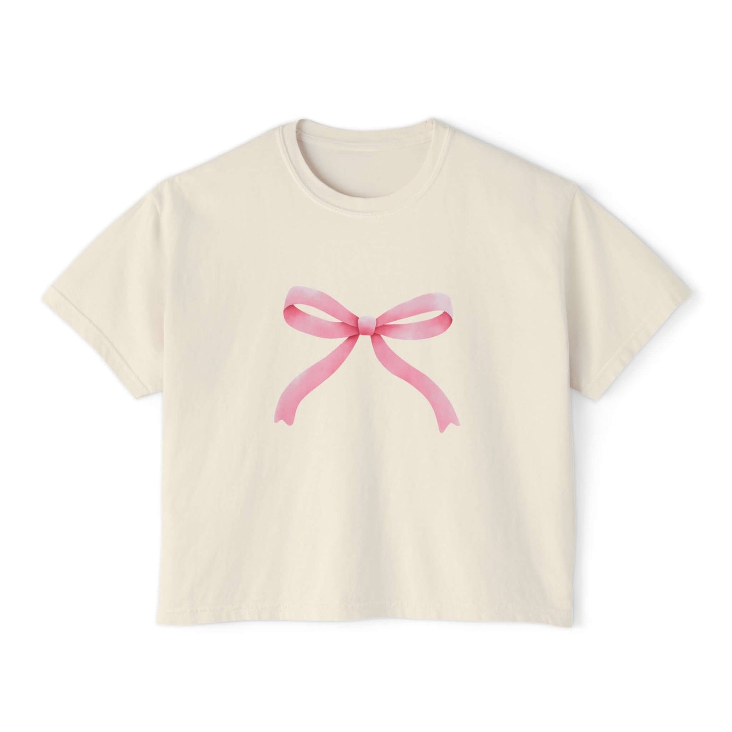 Pink Bow Women's Cropped Tee