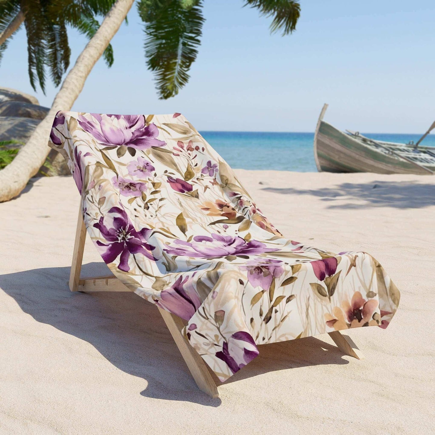 Floral Beach Towel