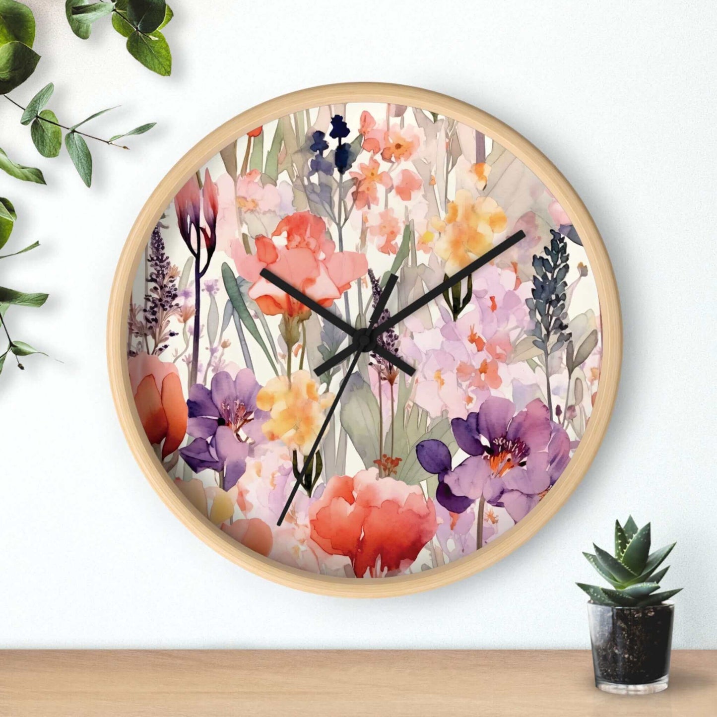 Floral Wall Clock