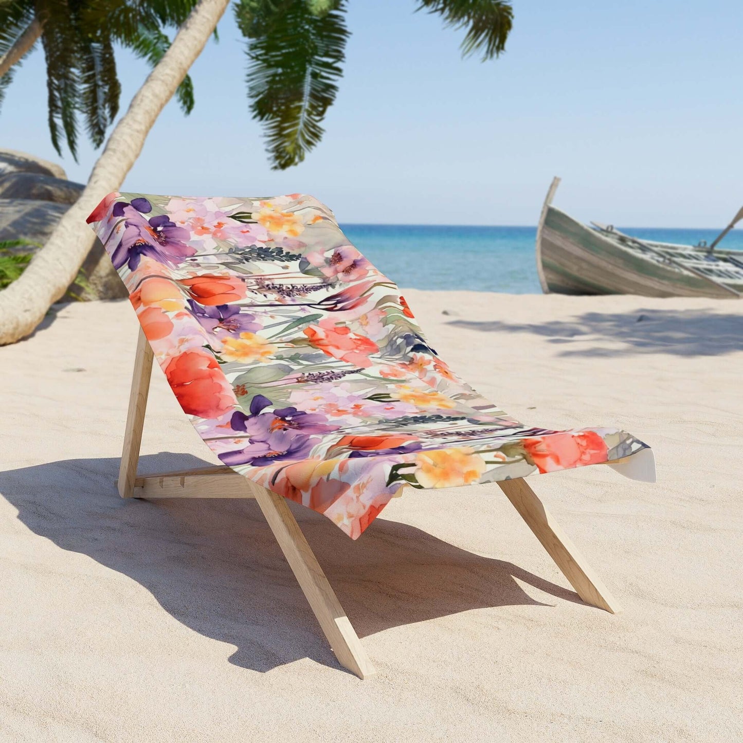 Floral Beach Towel