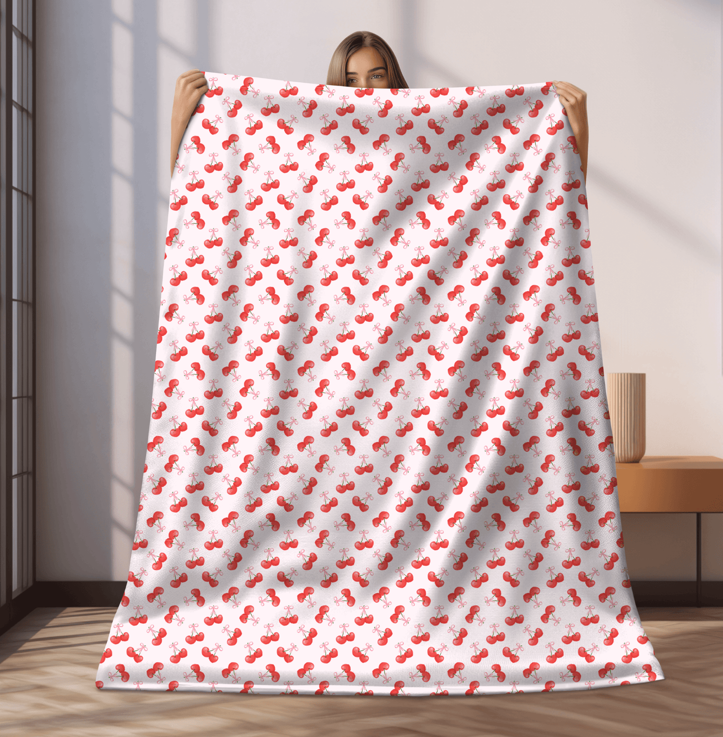 Cherry Throw Blanket
