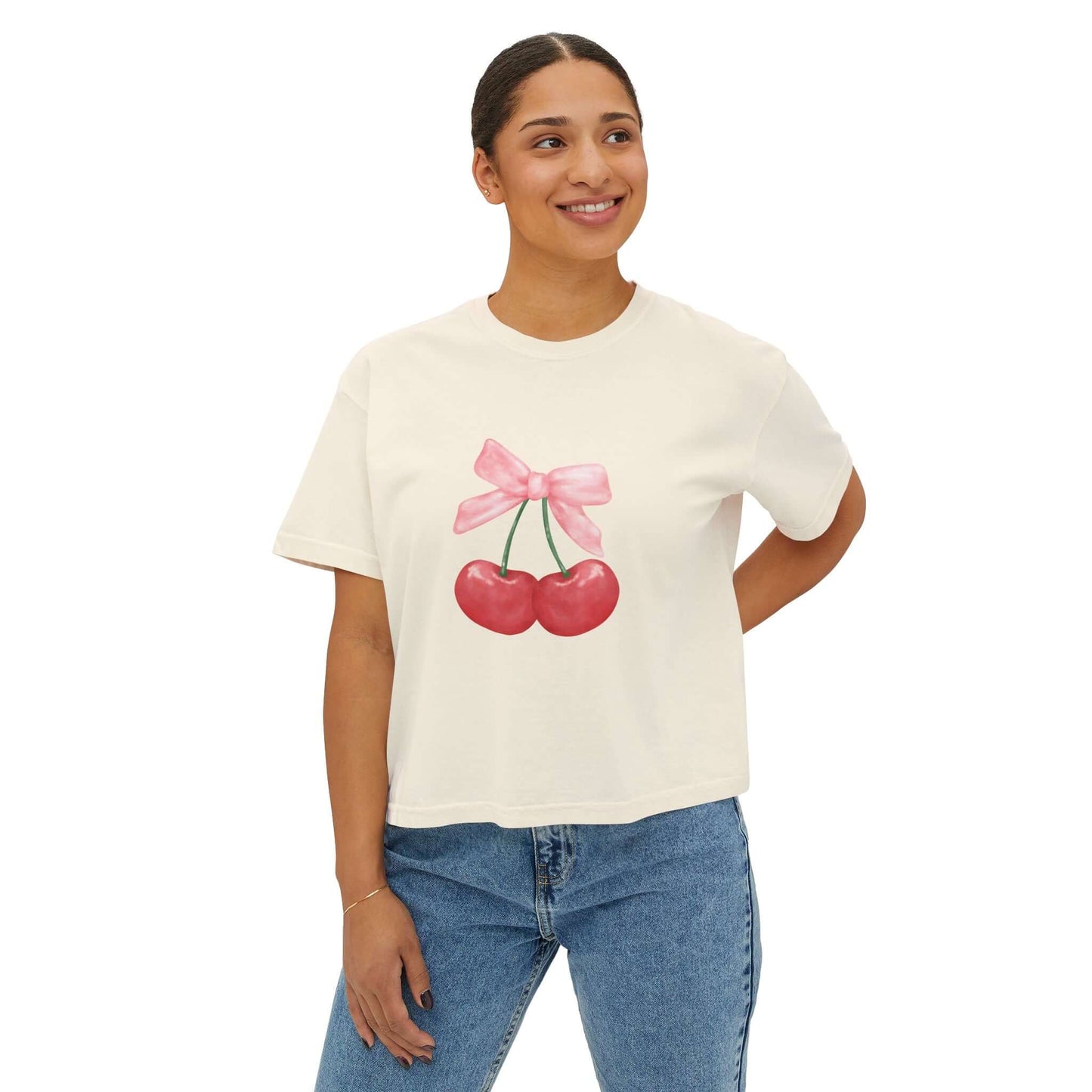 Cherry Women's Cropped Tee