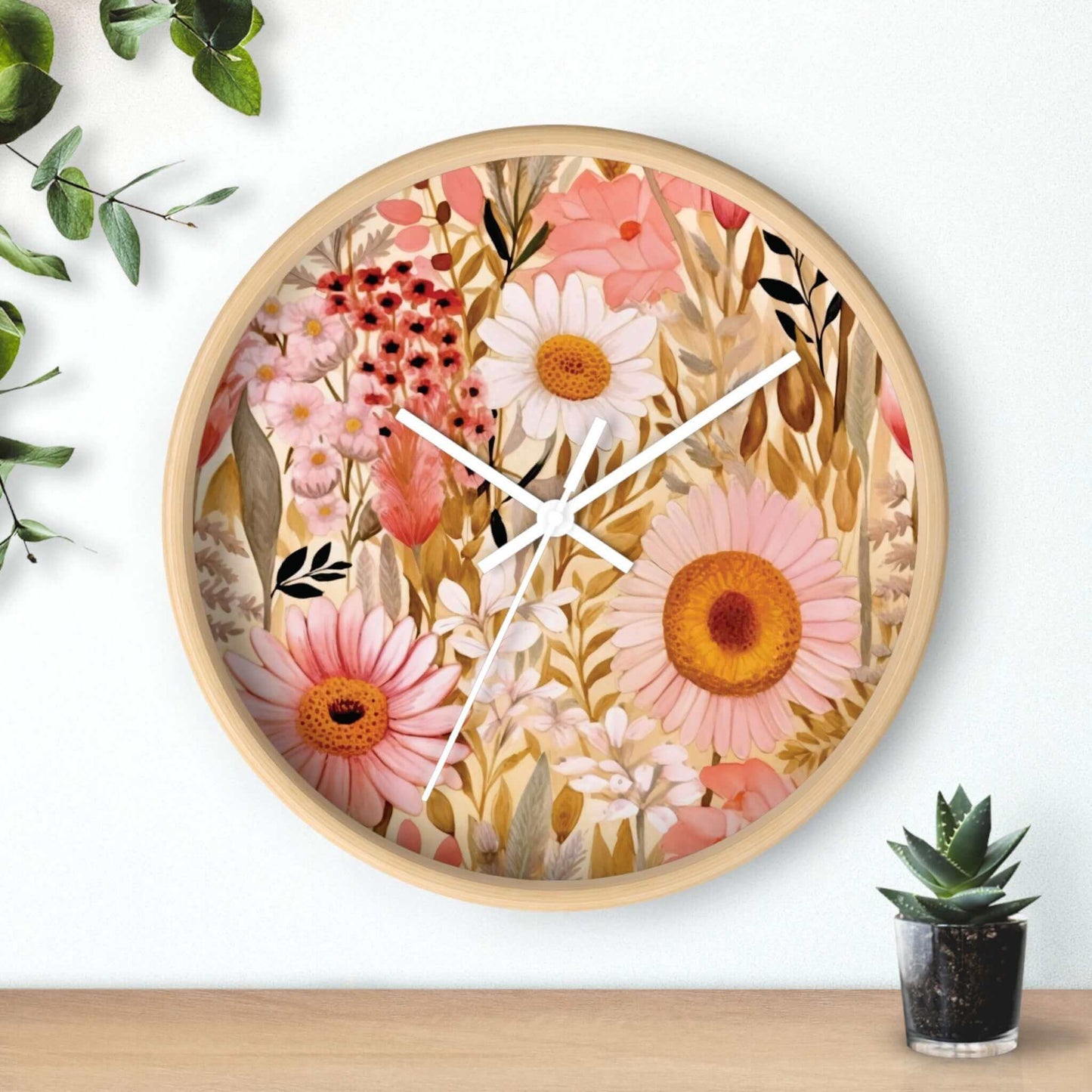 Floral Wall Clock