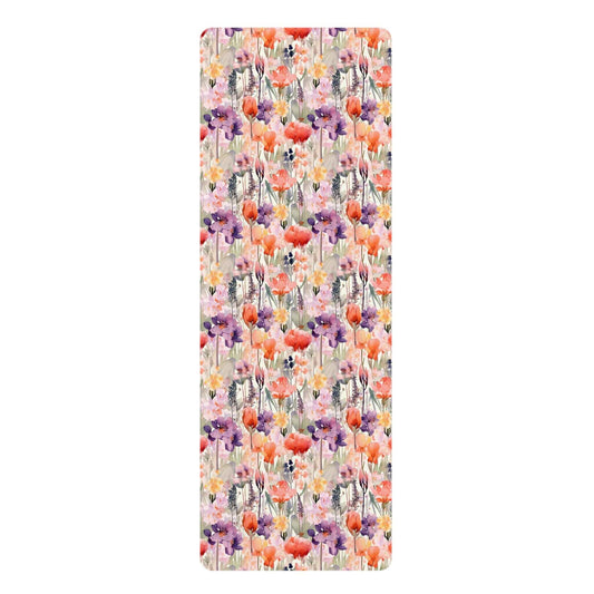 Floral Rubber Yoga Mat