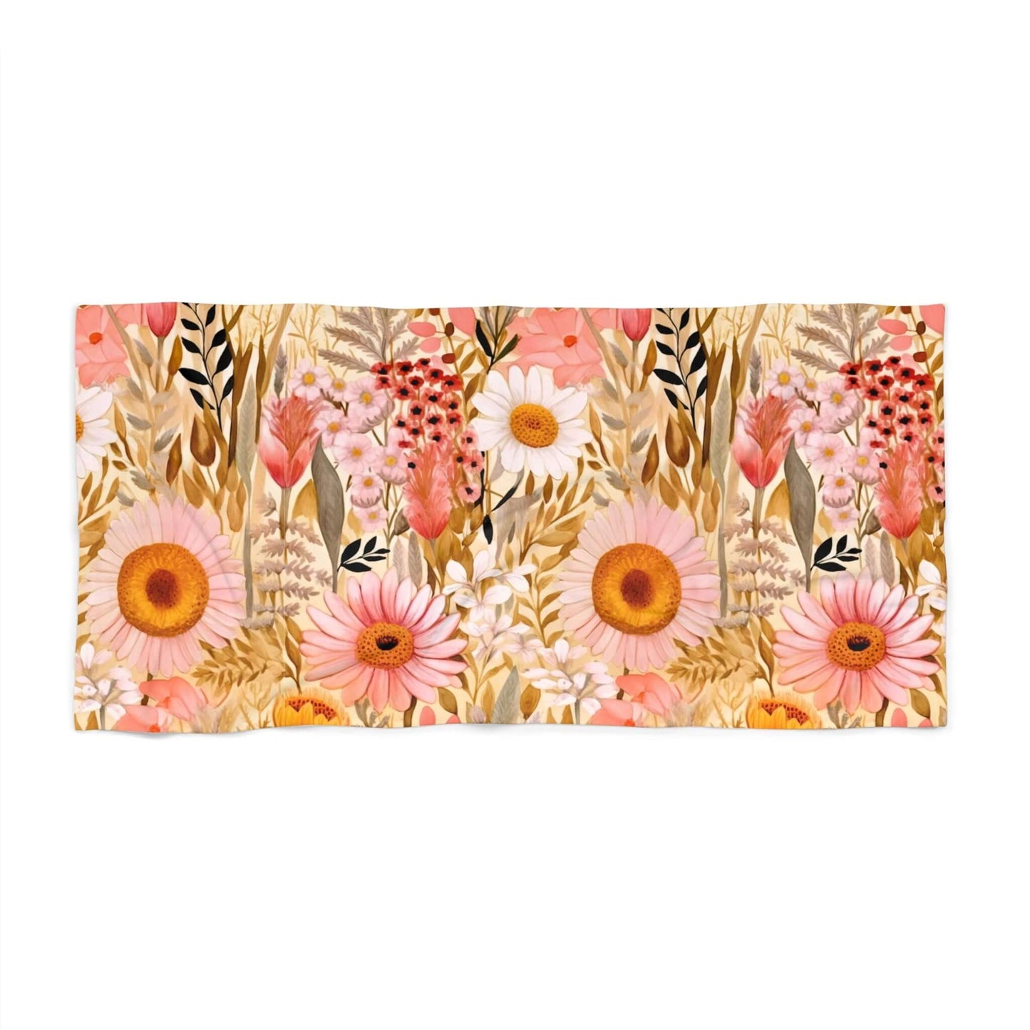 Floral Beach Towel