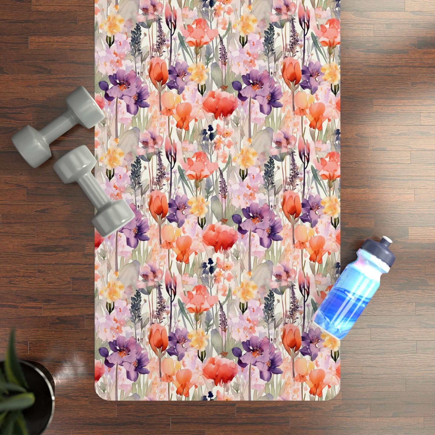 Floral Rubber Yoga Mat