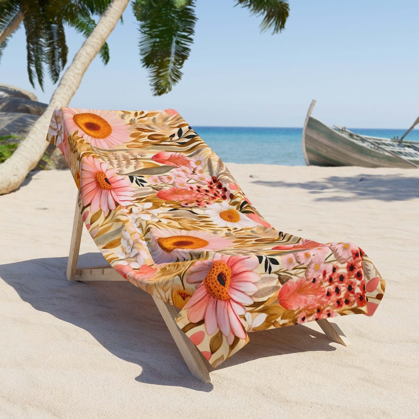 Floral Beach Towel